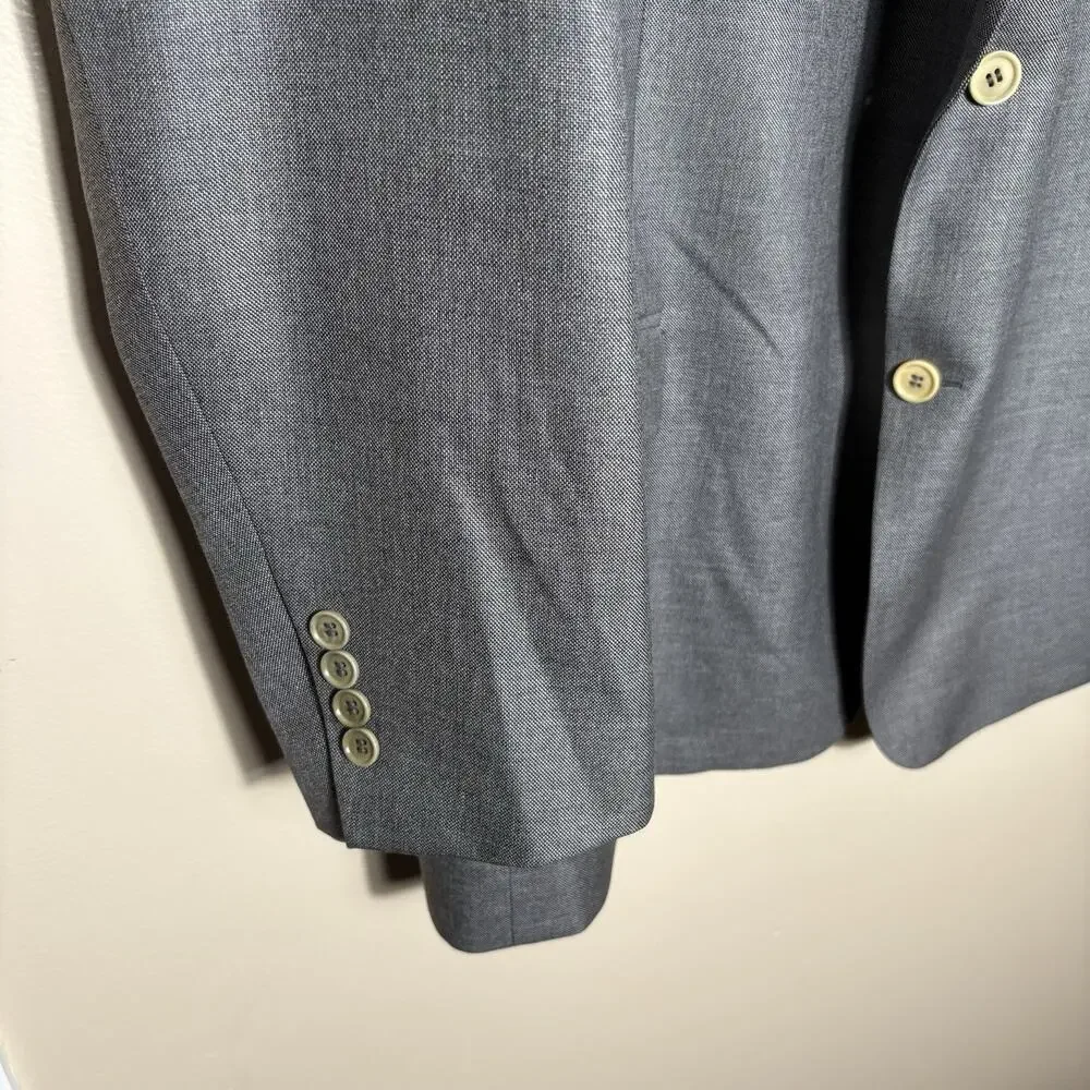 Turnbury Men’s Sport coat Blazer 52R Silk Wool 2 Button Classic Fit